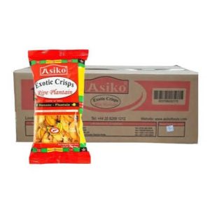 Asiko Sweet Chilli Plantain Chips Box 70G X 24